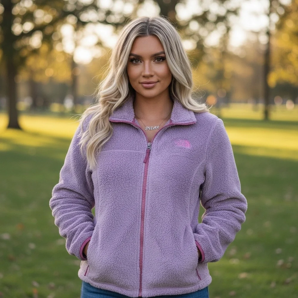 The North‎ Face Lavender Teddy Jacket